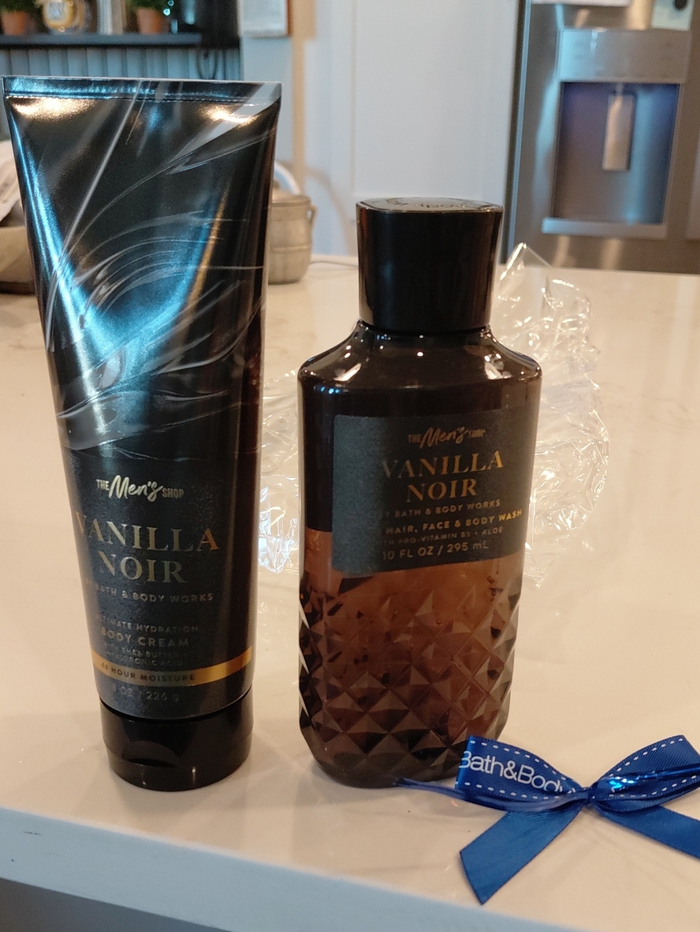 NEW Bath & Body Works Vanilla Noir Men's Moisturizer Set - Black & Brown